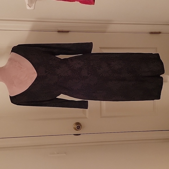 Karin Stevens, Size 12 Black and Brown Patterned Dress, Vintage, EUC - Picture 4 of 5